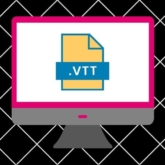 A Computer screen with a VTT icon and a diagonal checkered background