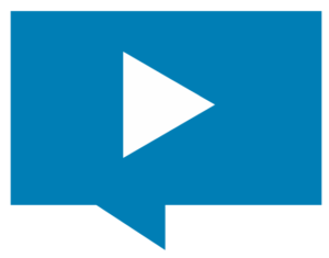 blue video player icon