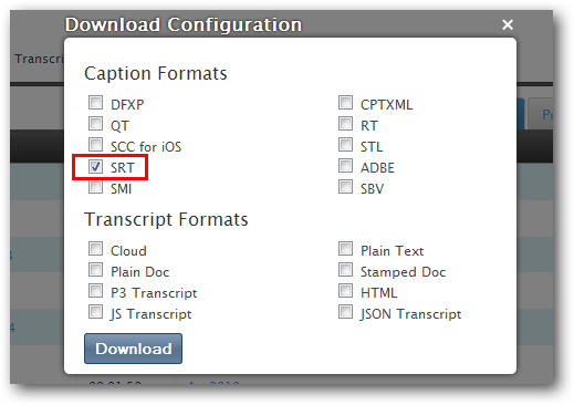 Adding closed captions or subtitles to blip.tv