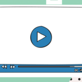 Video player drawn with cc and ad icons