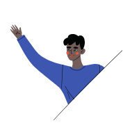 boy waving