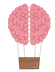 air ballon in the shape of a brain