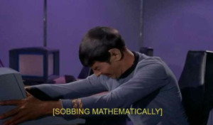 Caption reads: "sobbing mathematically"