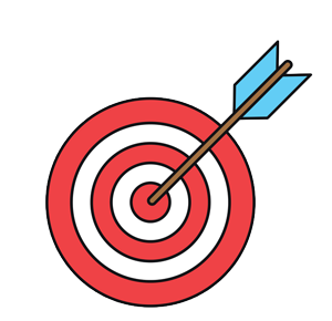arrow hitting target