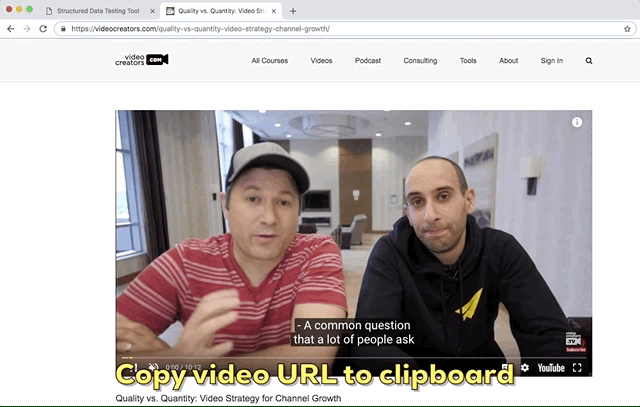 Demo: Google Structured Data Testing Tool