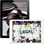 two tablets displaying images from the white paper on screen