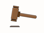 brown Judge's gavel