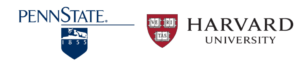 Penn State and Harvard logos