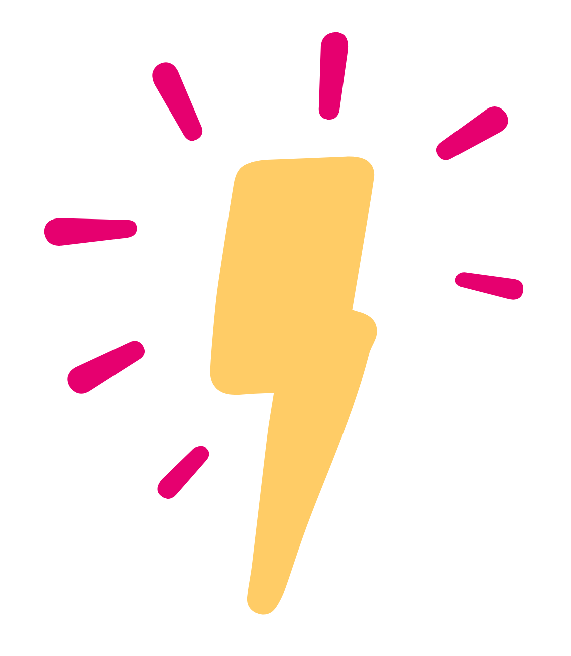Lightning bolt with exclamation lines