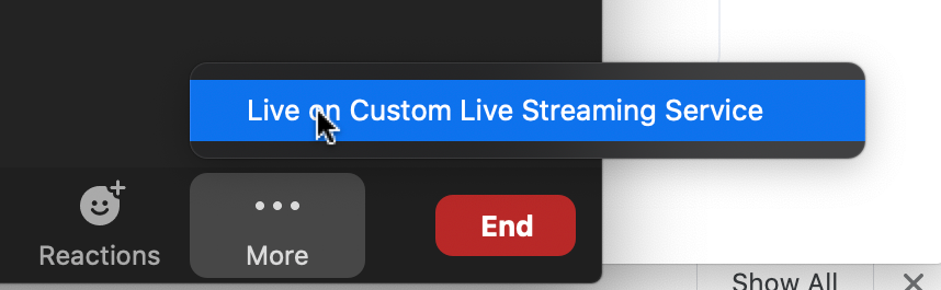 Live on Custom Live Streaming Service