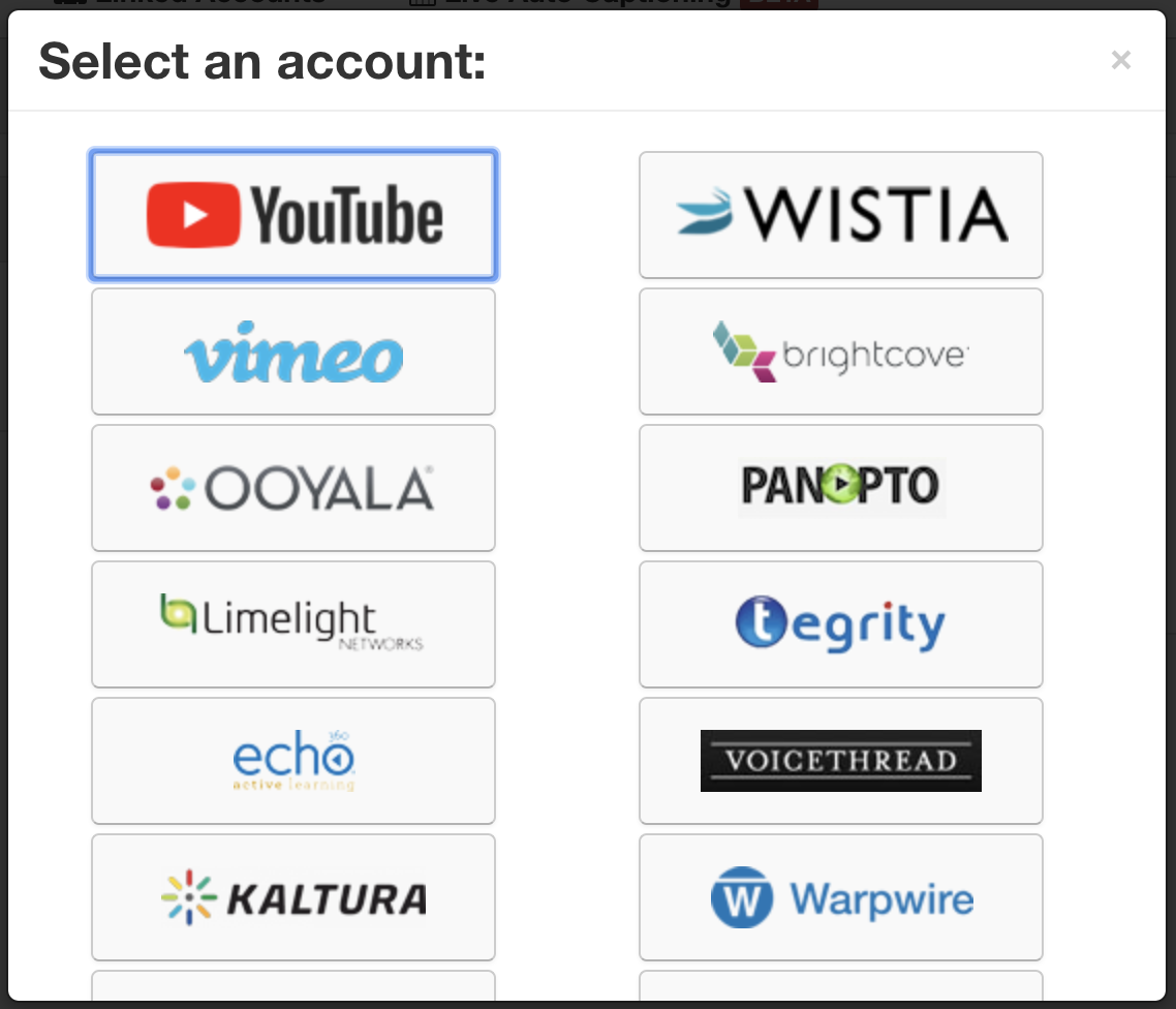 Select an Account from the linked account page