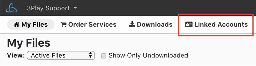 Linked Account icon on the 3Play Media Account Settings Page