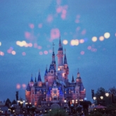 Disney Castle during sunset