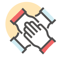 hands in the middle