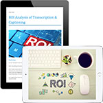 Two tablets with a white paper open on one of the screens
