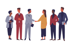 business people shaking hands