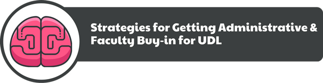 Strategies for Getting Administrative & Faculty Buy-in for UDL