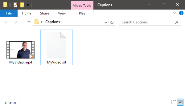 import you caption file