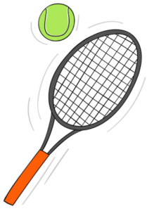 tennis and ball
