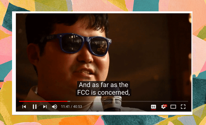 mouse moving captions around the video screen