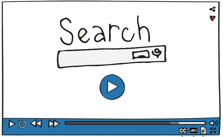 search bar inside a video player