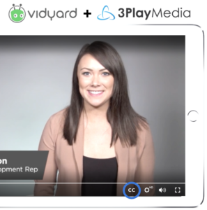 Vidyard player is shown on an ipad