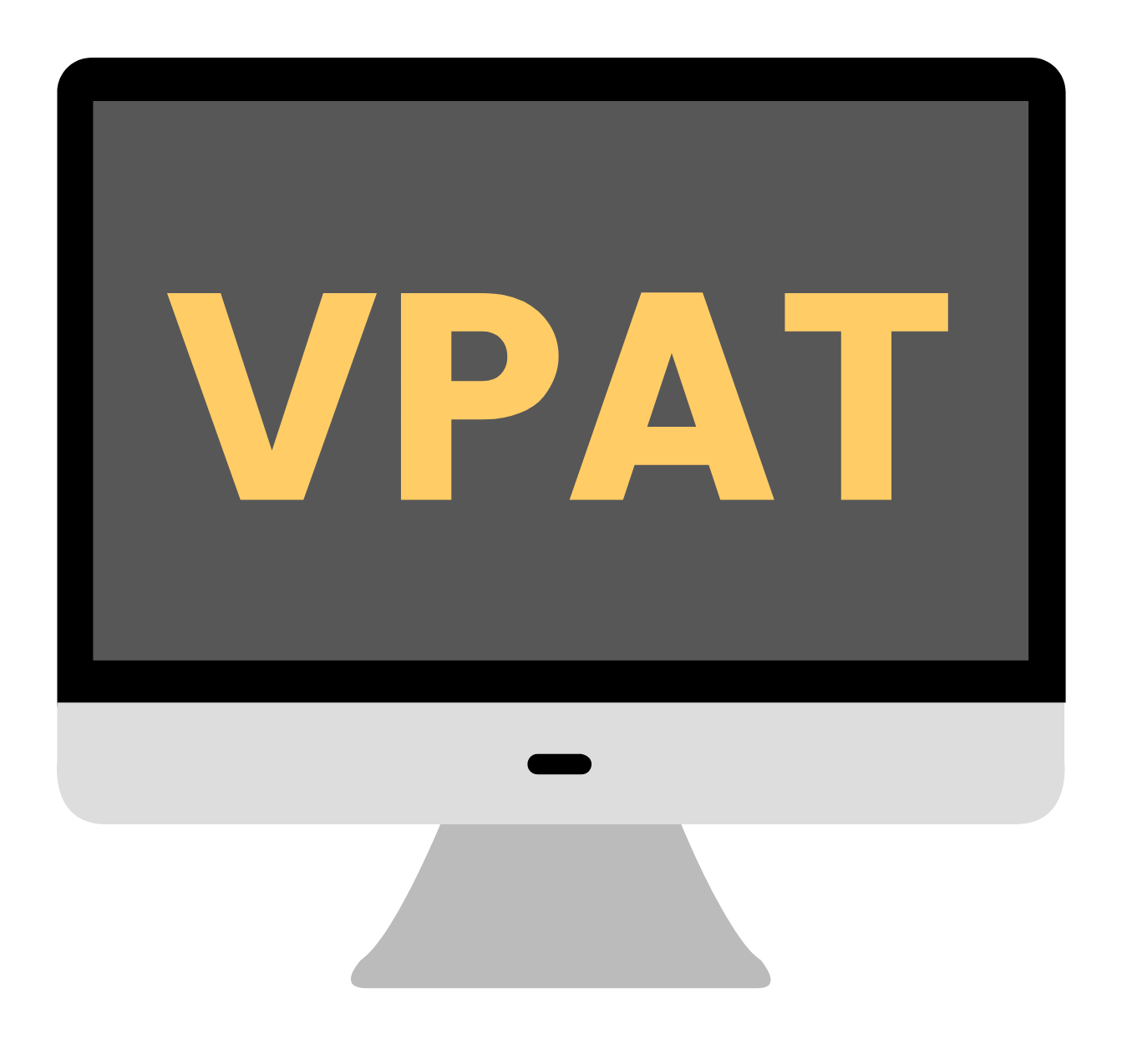 Computer monitor displaying the acronym VPAT, which stands for Voluntary Product Accessibility Template