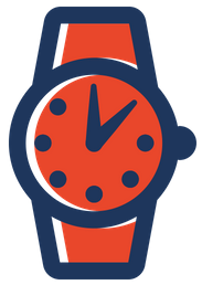 red wristwatch icon
